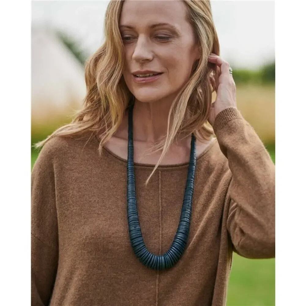 WooLovers Cashmere & Merino Pocket Tunic in Pecan Marl Size Medium - Picture 4 of 16